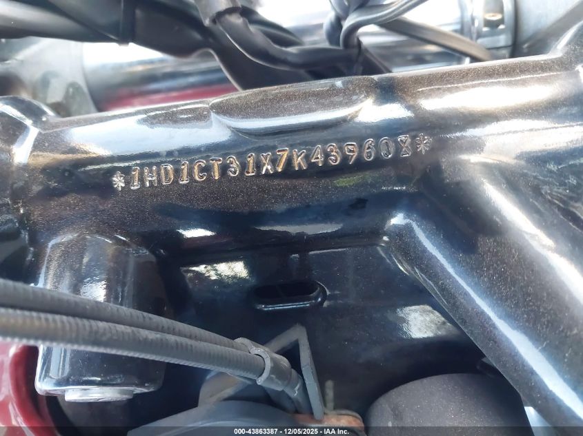 2007 Harley-Davidson Xl1200 C VIN: 1HD1CT31X7K439608 Lot: 43863387