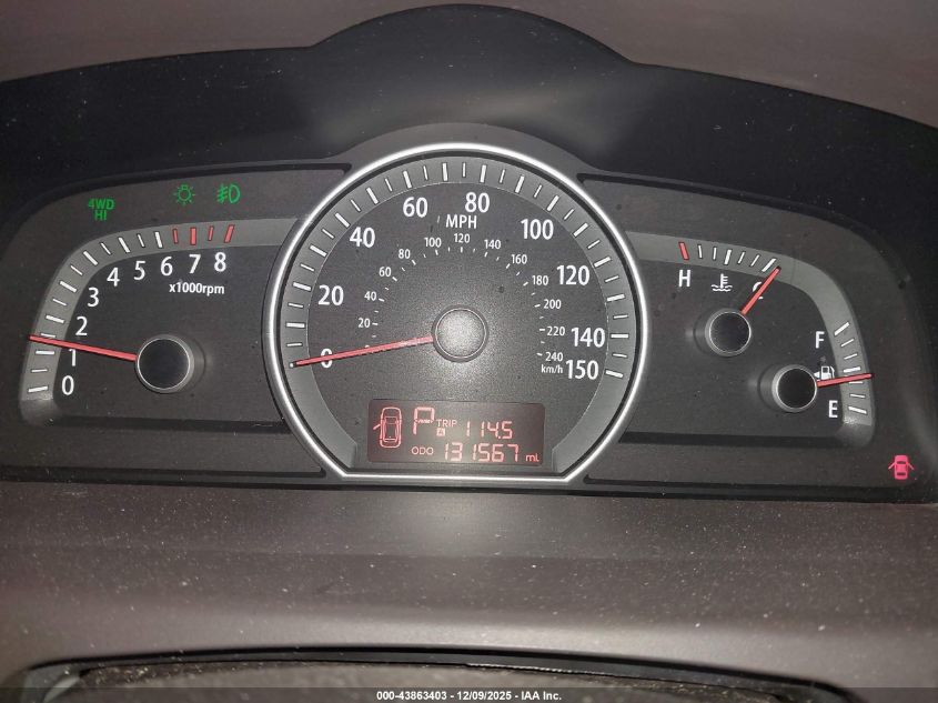 2009 Kia Borrego Ex V6 VIN: KNDJH741295028455 Lot: 43863403