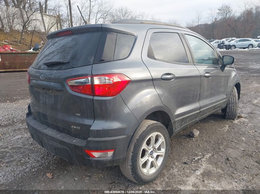 2019 Ford Ecosport Se VIN: MAJ6S3GL0KC277843 Lot: 43863476