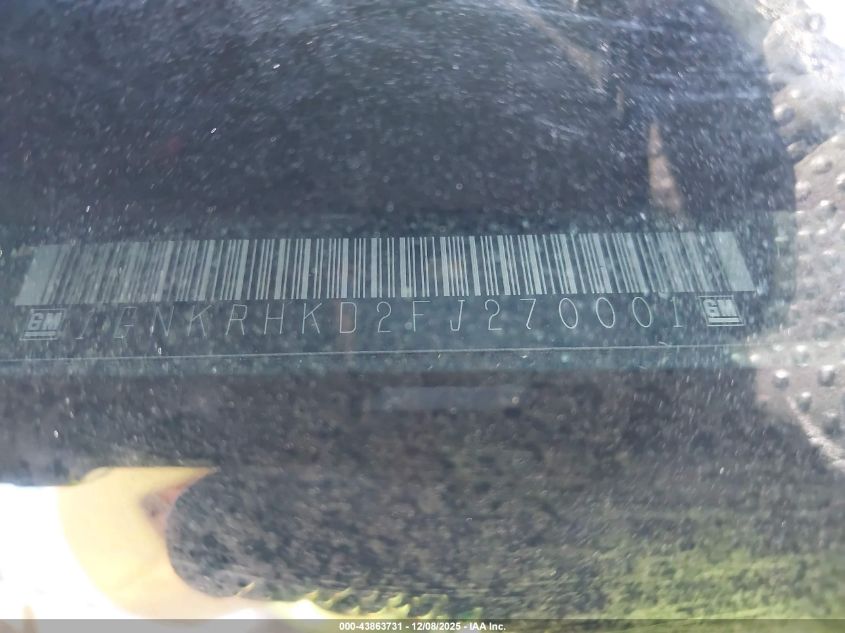 2015 Chevrolet Traverse 2Lt VIN: 1GNKRHKD2FJ270001 Lot: 43863731