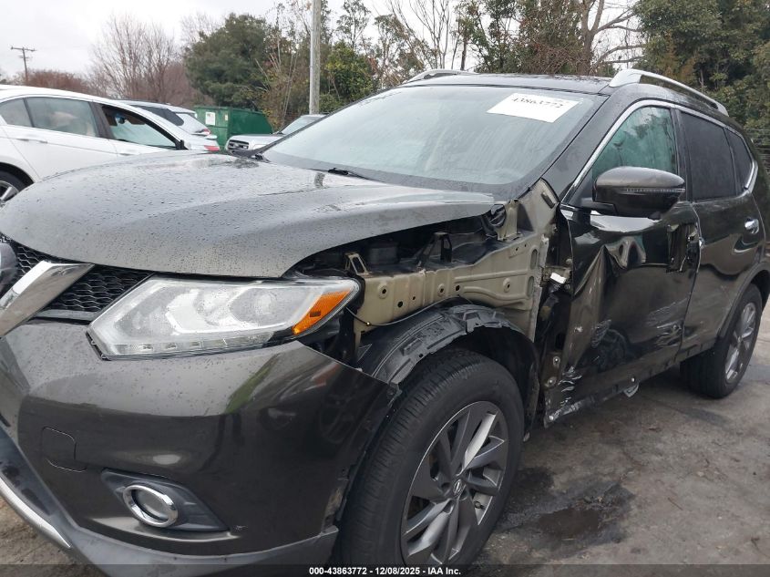 2016 Nissan Rogue Sl VIN: 5N1AT2MVXGC791459 Lot: 43863772