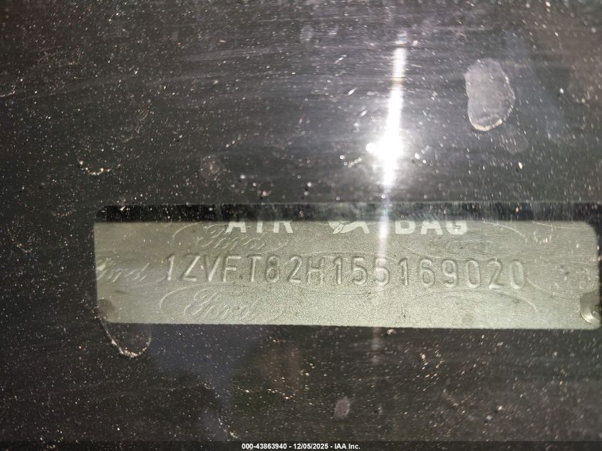 2005 Ford Mustang Gt Deluxe/Gt Premium VIN: 1ZVFT82H155169020 Lot: 43863940