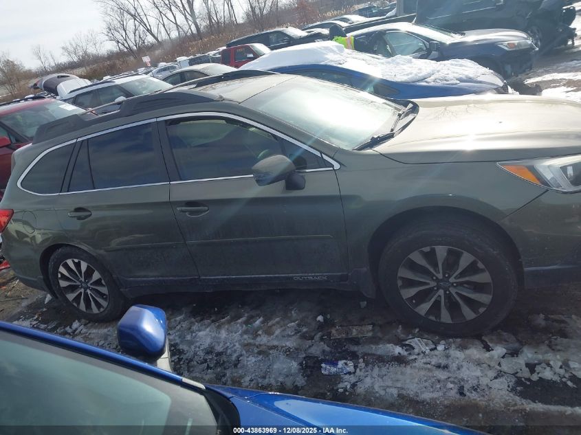 2017 Subaru Outback 2.5I Limited VIN: 4S4BSANC9H3312755 Lot: 43863969