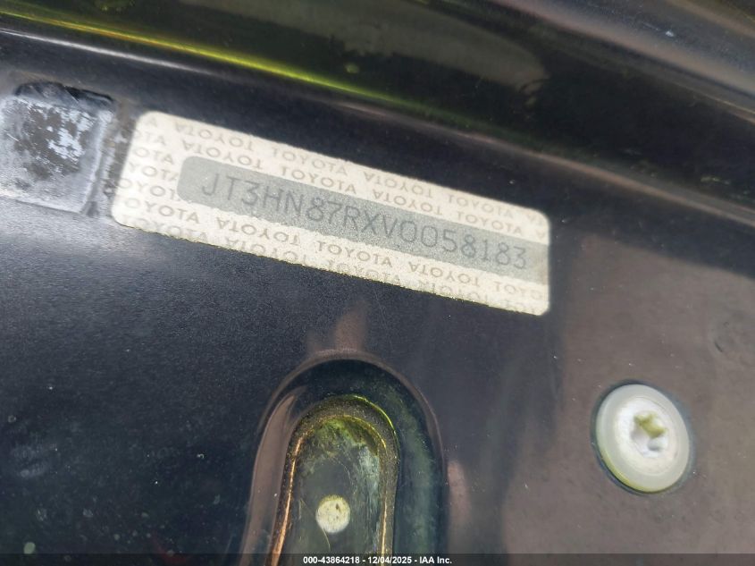 1997 Toyota 4Runner Sr5 V6 Limited VIN: JT3HN87RXV0058183 Lot: 43864218