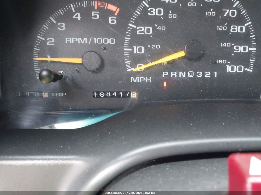 1997 GMC Sierra 1500 Sl Wideside VIN: 2GTEC19R4V1544890 Lot: 43864270