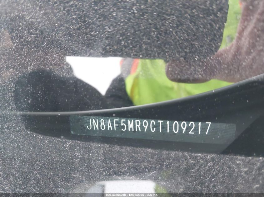 2012 Nissan Juke Sl VIN: JN8AF5MR9CT109217 Lot: 43864298