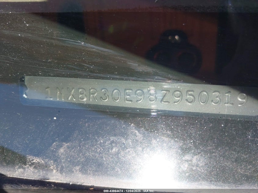 1NXBR30E98Z950319 2008 TOYOTA COROLLA photo no. 9