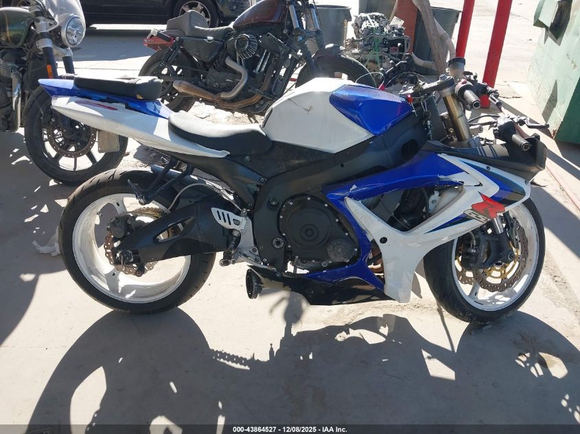 2006 Suzuki Gsx-R600 K6 VIN: JS1GN7DA562116474 Lot: 43864527