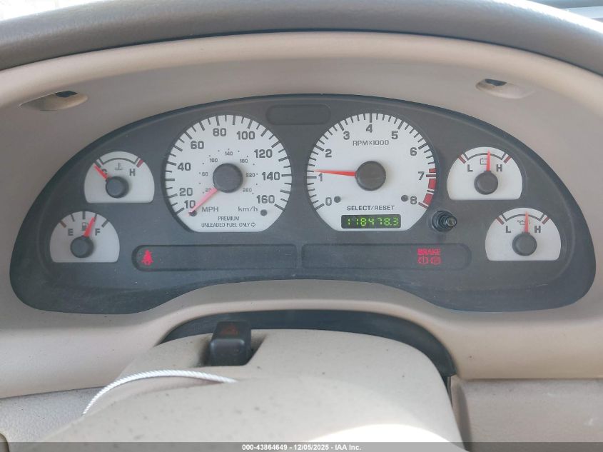 2001 Ford Mustang Cobra VIN: 1FAFP46V11F208389 Lot: 43864649