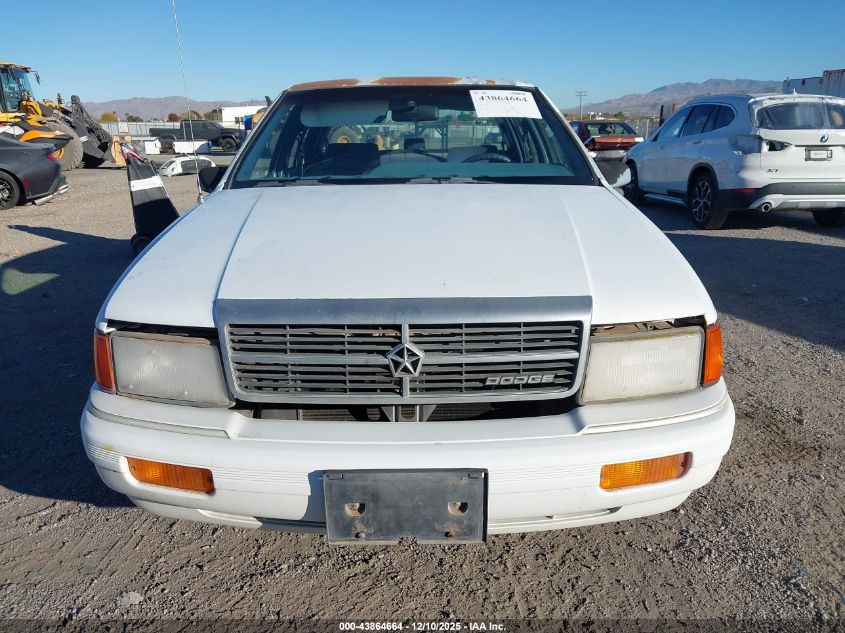 1992 Dodge Spirit VIN: 1B3XA46K6NF172079 Lot: 43864664