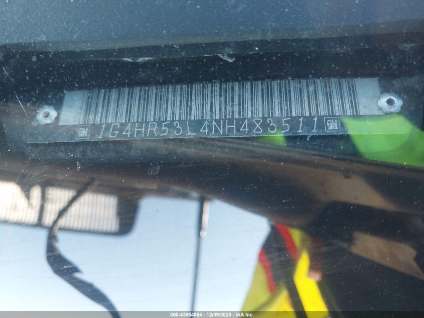 1992 Buick Lesabre Limited VIN: 1G4HR53L4NH483511 Lot: 43864864