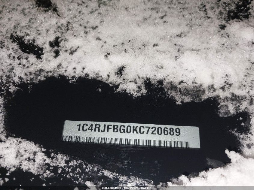 2019 Jeep Grand Cherokee Limited 4X4 VIN: 1C4RJFBG0KC720689 Lot: 43864962