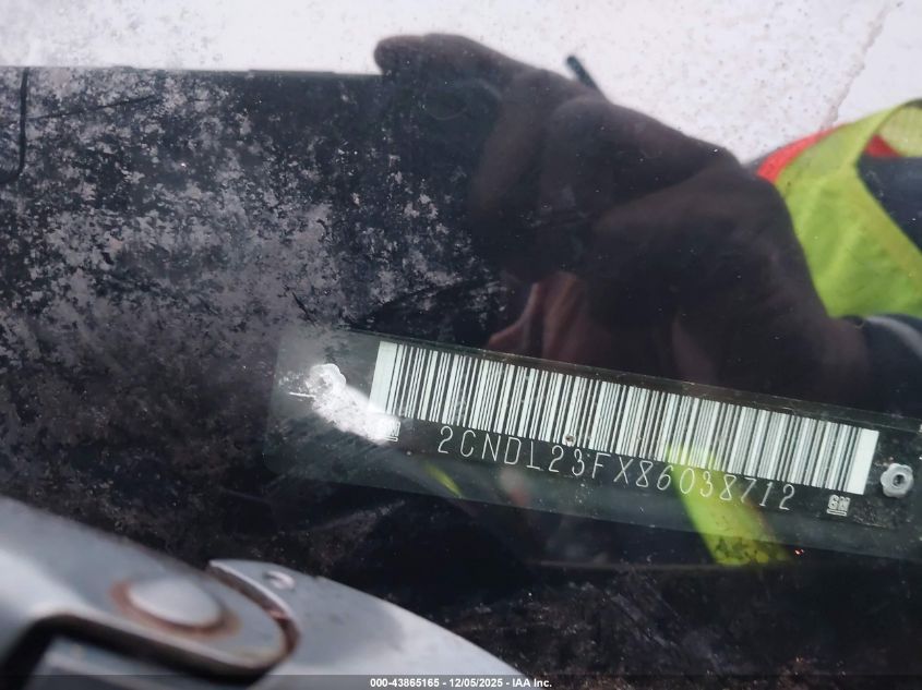 2008 Chevrolet Equinox Ls VIN: 2CNDL23FX86038712 Lot: 43865165