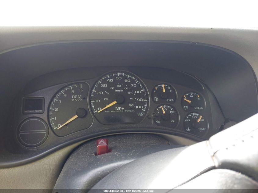 2001 Chevrolet Tahoe Lt VIN: 1GNEC13T51R187863 Lot: 43865168