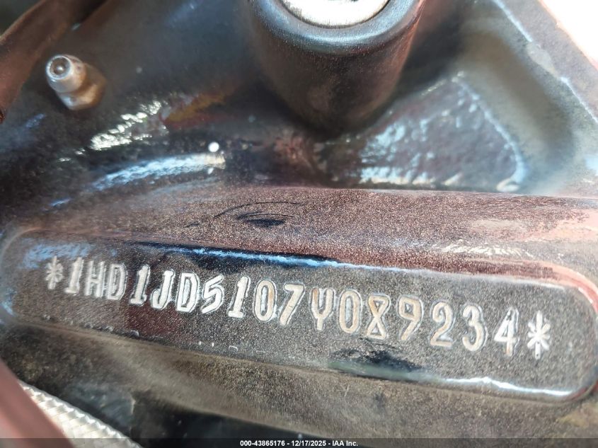 2007 Harley-Davidson Flstn VIN: 1HD1JD5107Y089234 Lot: 43865176