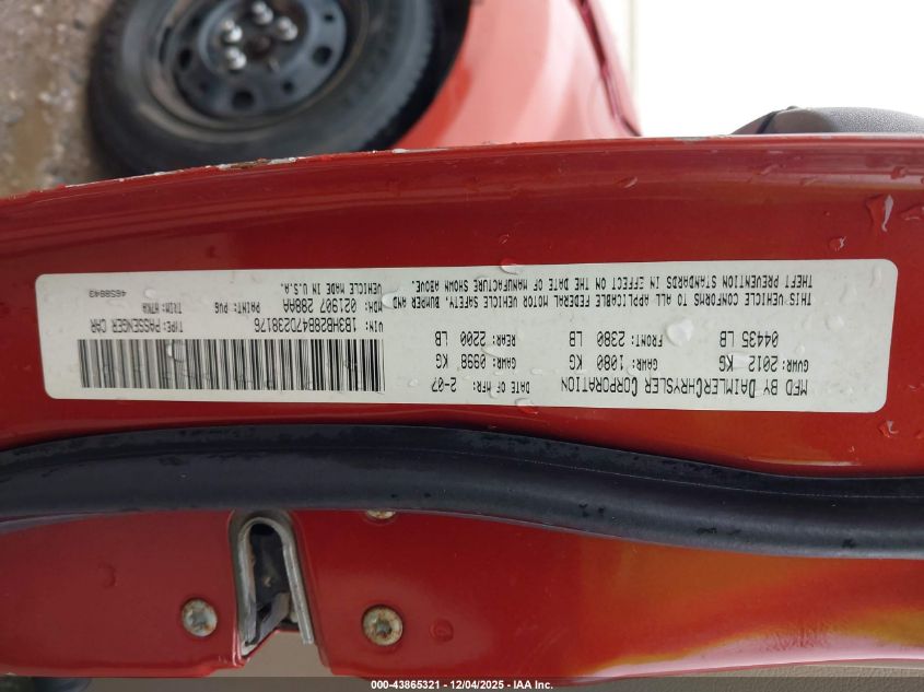 2007 Dodge Caliber VIN: 1B3HB28B47D238176 Lot: 43865321