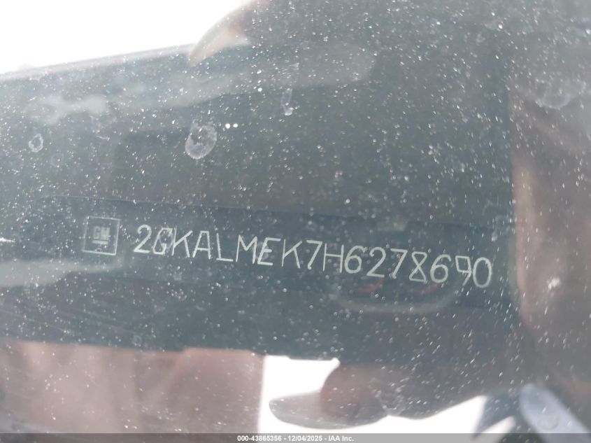 2017 GMC Terrain Sle-1 VIN: 2GKALMEK7H6278690 Lot: 43865356