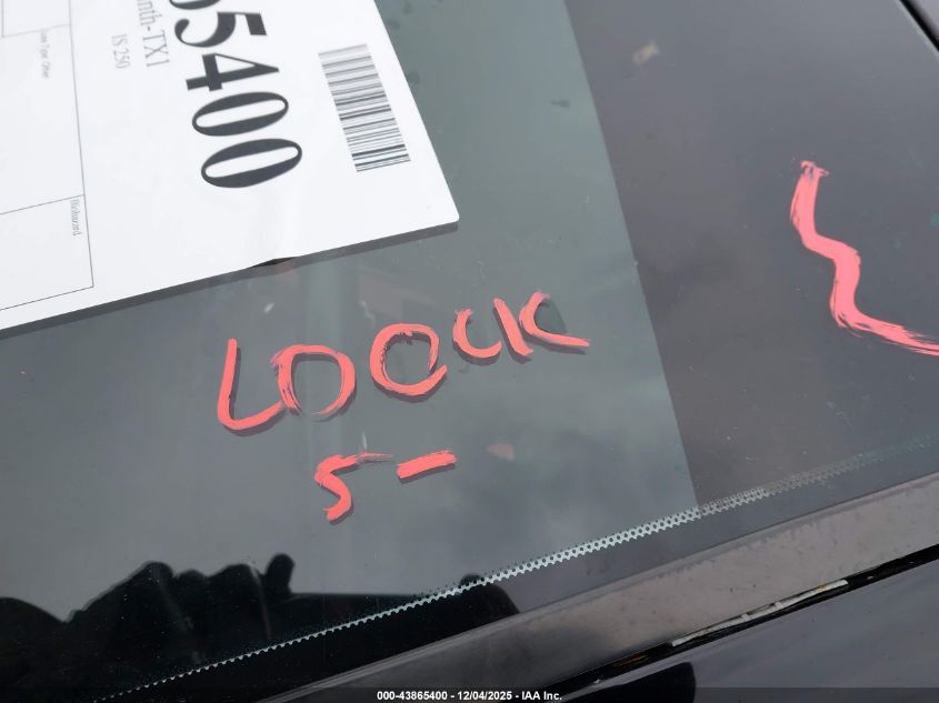 2007 Lexus Is 250 VIN: JTHBK262372038939 Lot: 43865400