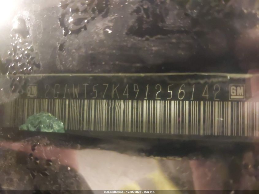 2009 Chevrolet Impala Lt VIN: 2G1WT57K491256142 Lot: 43865645