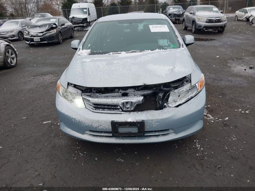 2012 Honda Civic Lx VIN: 2HGFB2F54CH551312 Lot: 43865673