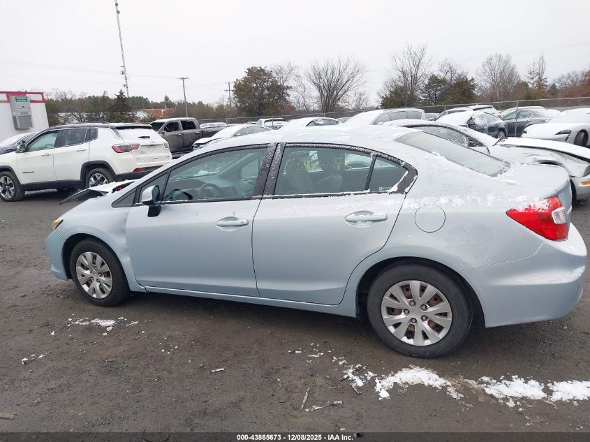 2012 Honda Civic Lx VIN: 2HGFB2F54CH551312 Lot: 43865673