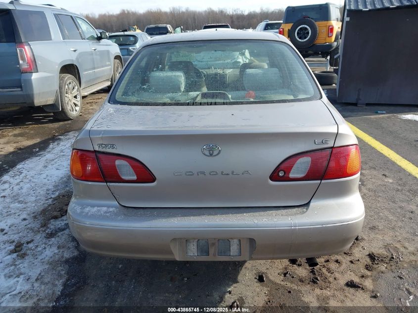 2000 Toyota Corolla Le VIN: 2T1BR12E4YC364551 Lot: 43865745