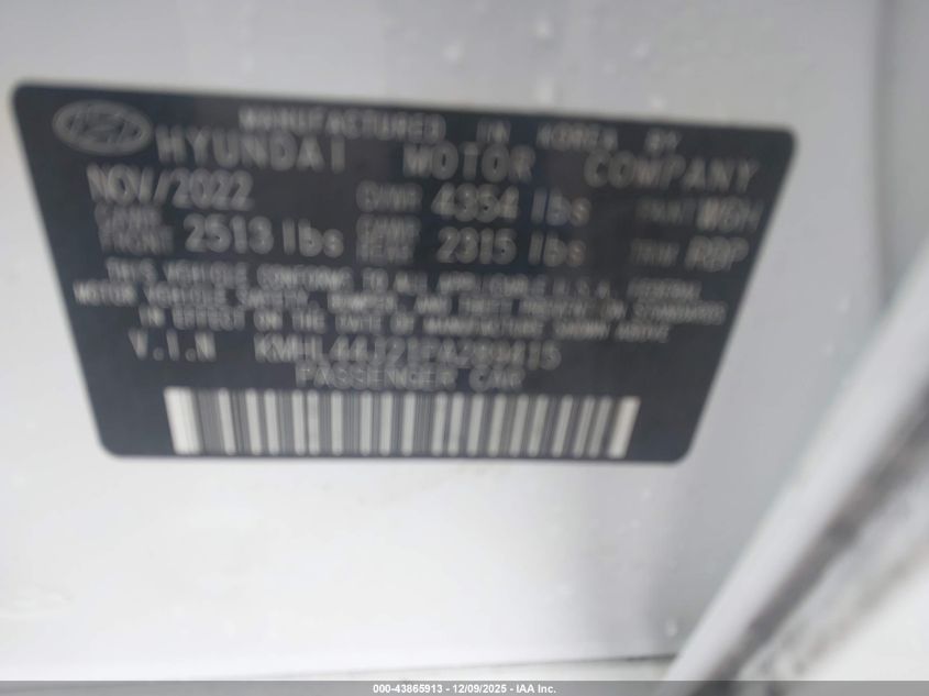 2023 Hyundai Sonata Sel Plus VIN: KMHL44J21PA289415 Lot: 43865913