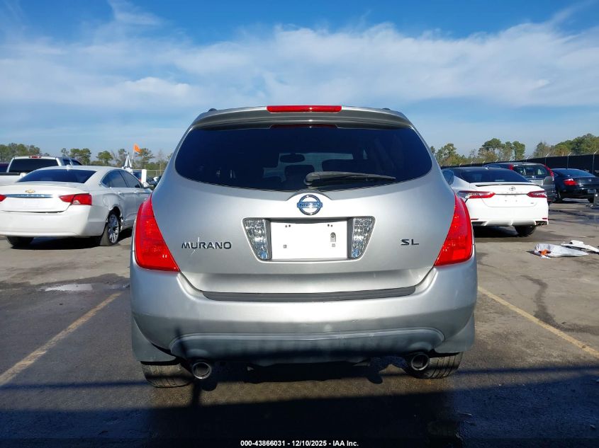 2005 Nissan Murano Sl VIN: JN8AZ08T05W301028 Lot: 43866031