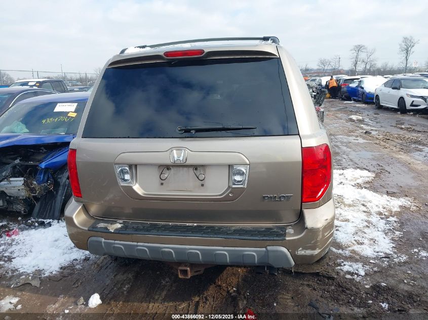 2004 Honda Pilot Ex-L VIN: 2HKYF18664H618464 Lot: 43866092