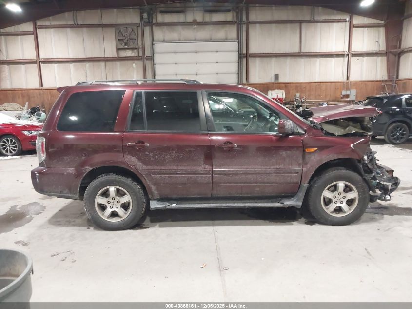 2007 Honda Pilot Ex-L VIN: 2HKYF18667H524718 Lot: 43866161