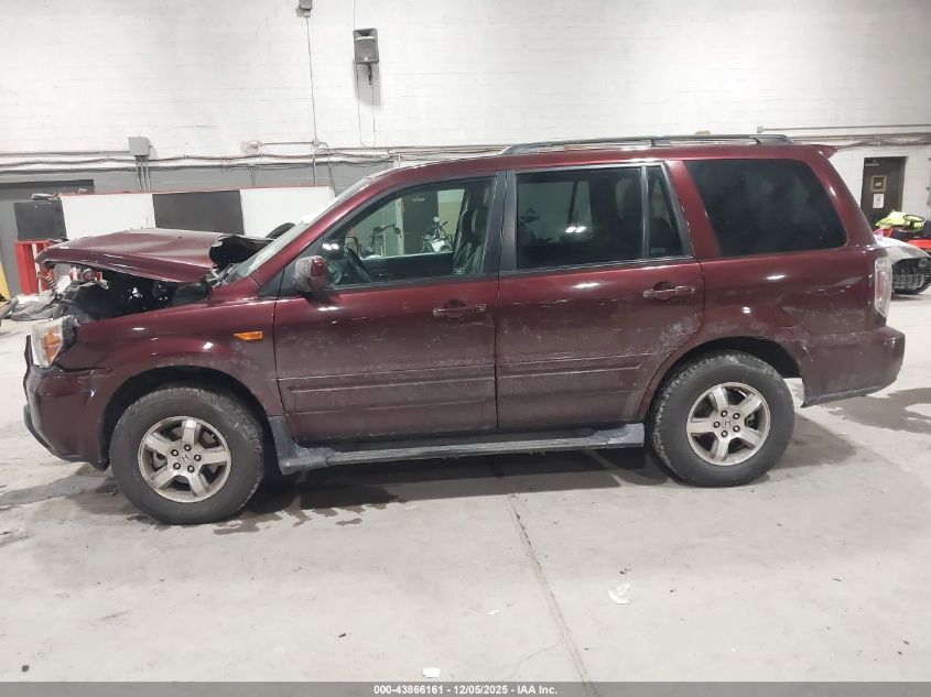 2007 Honda Pilot Ex-L VIN: 2HKYF18667H524718 Lot: 43866161