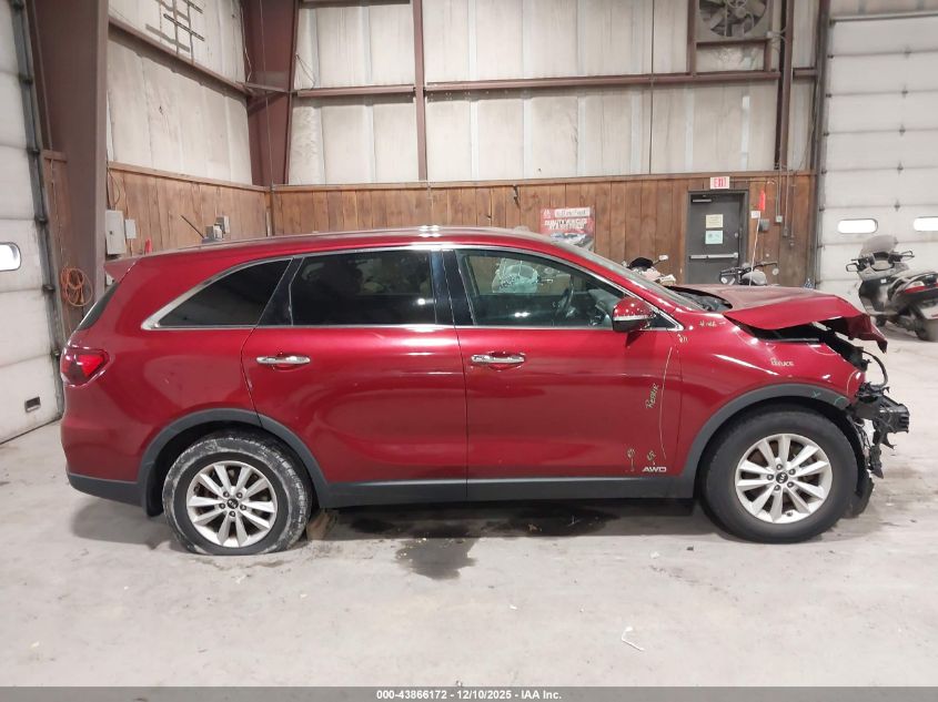2019 Kia Sorento 2.4L Lx VIN: 5XYPGDA38KG558380 Lot: 43866172
