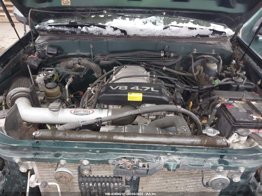 2000 Toyota Tundra Sr5 V8 VIN: 5TBBT4415YS074963 Lot: 43866216