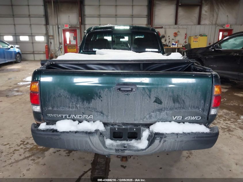2000 Toyota Tundra Sr5 V8 VIN: 5TBBT4415YS074963 Lot: 43866216