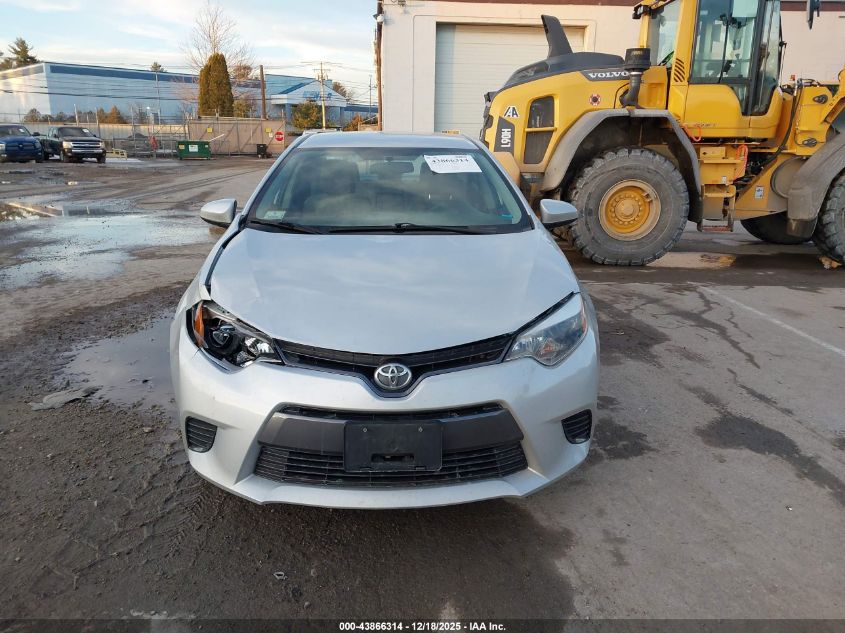 2016 Toyota Corolla Le VIN: 2T1BURHE5GC737048 Lot: 43866314