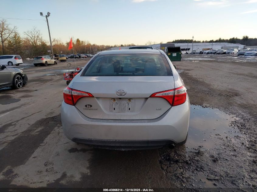 2016 Toyota Corolla Le VIN: 2T1BURHE5GC737048 Lot: 43866314