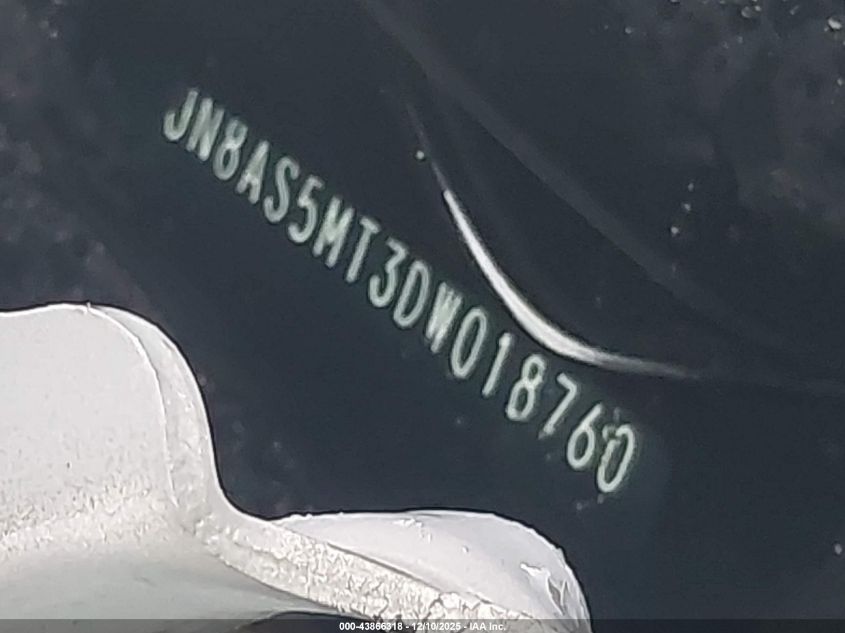 2013 Nissan Rogue Sv W/Sl Pkg VIN: JN8AS5MT3DW018760 Lot: 43866318