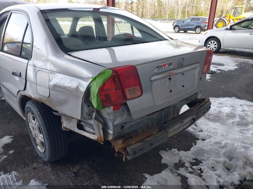 2001 Honda Civic Dx VIN: 2HGES16271H506115 Lot: 43866340