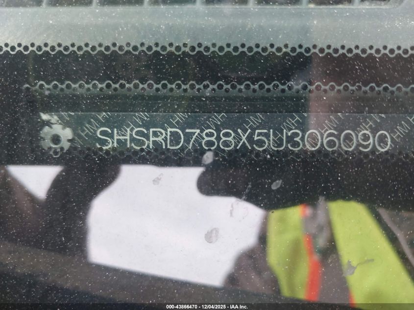 2005 Honda Cr-V Ex VIN: SHSRD788X5U306090 Lot: 43866470