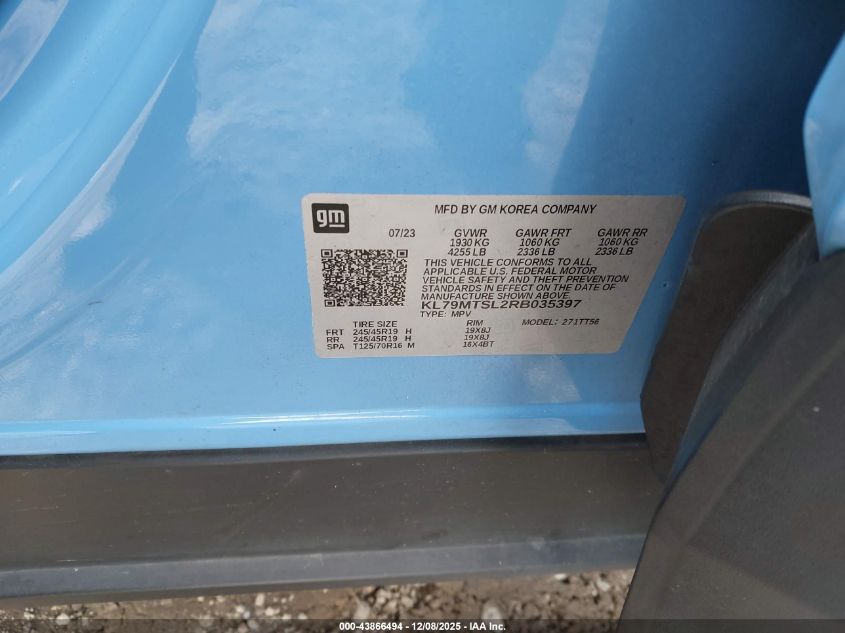 2024 Chevrolet Trailblazer Fwd Rs VIN: KL79MTSL2RB035397 Lot: 43866494