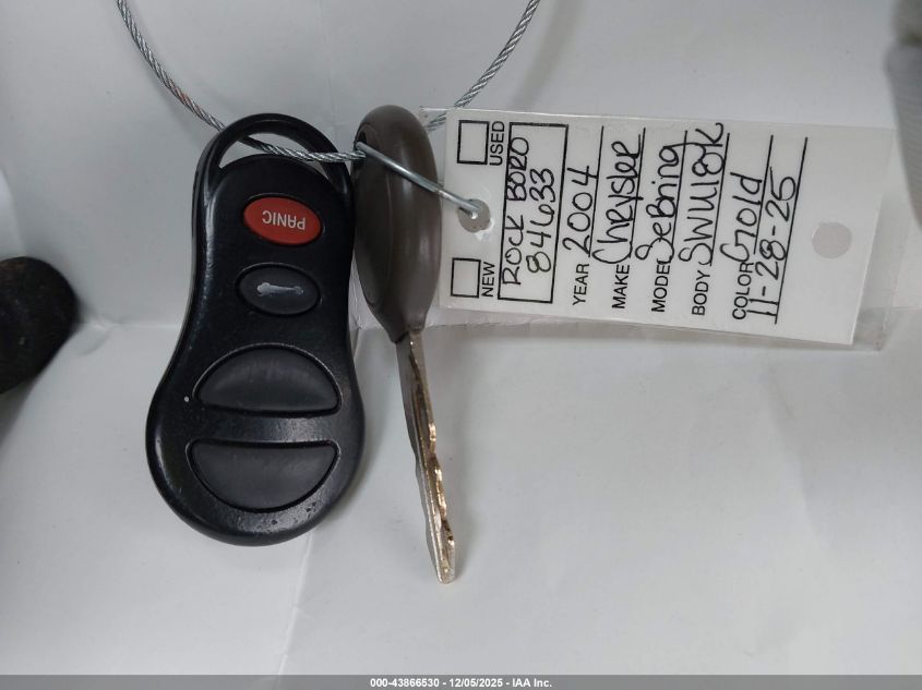 2004 Chrysler Sebring Lxi VIN: 1C3EL55R74N384633 Lot: 43866530