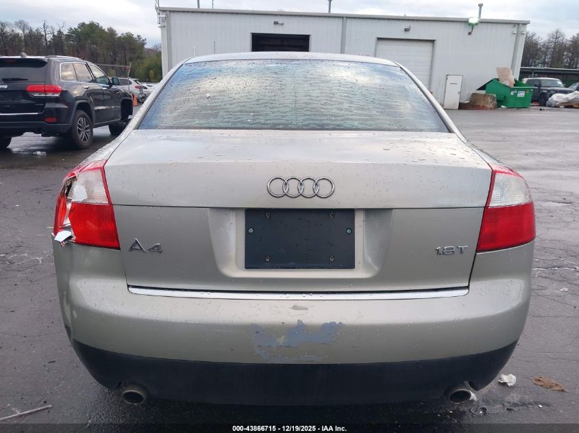 2004 Audi A4 1.8T VIN: WAUJC68E44A118628 Lot: 43866715