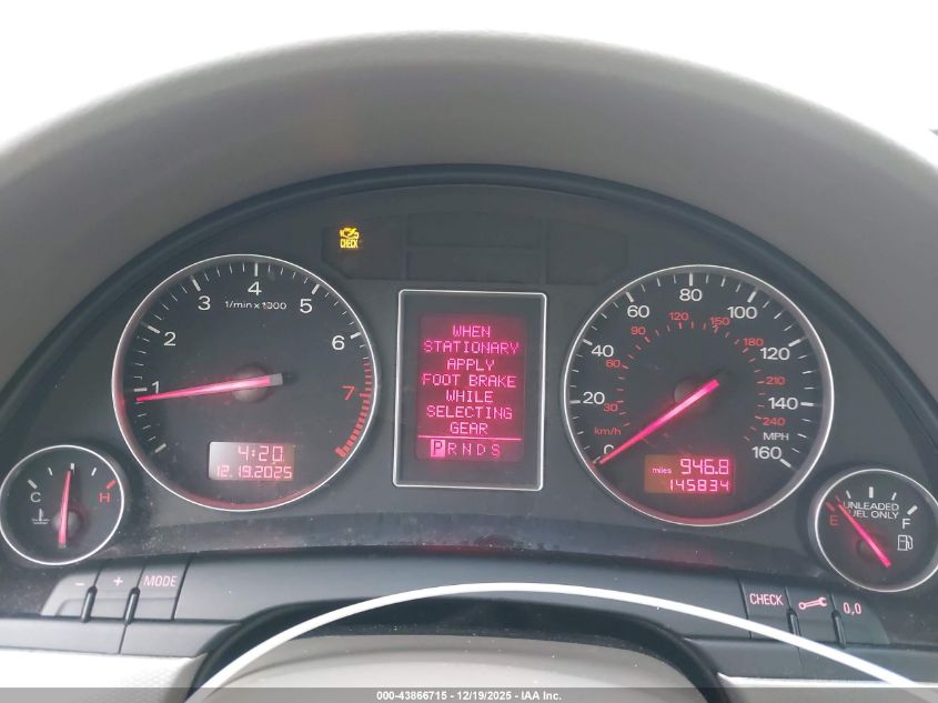 2004 Audi A4 1.8T VIN: WAUJC68E44A118628 Lot: 43866715