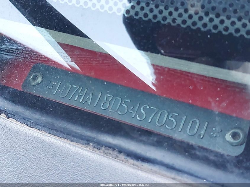 2004 Dodge Ram 1500 Slt/Laramie VIN: 1D7HA18D54S705101 Lot: 43866771