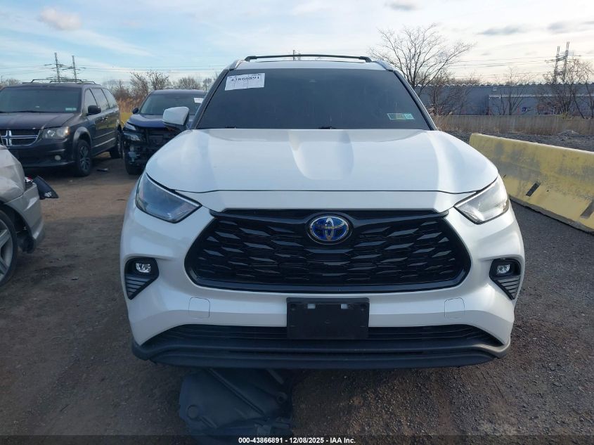2022 Toyota Highlander Hybrid Xle VIN: 5TDGBRCH6NS548751 Lot: 43866891