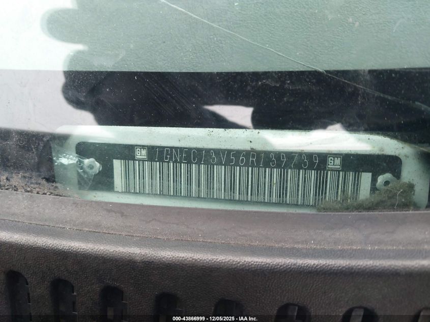 2006 Chevrolet Tahoe Ls VIN: 1GNEC13V56R139739 Lot: 43866999