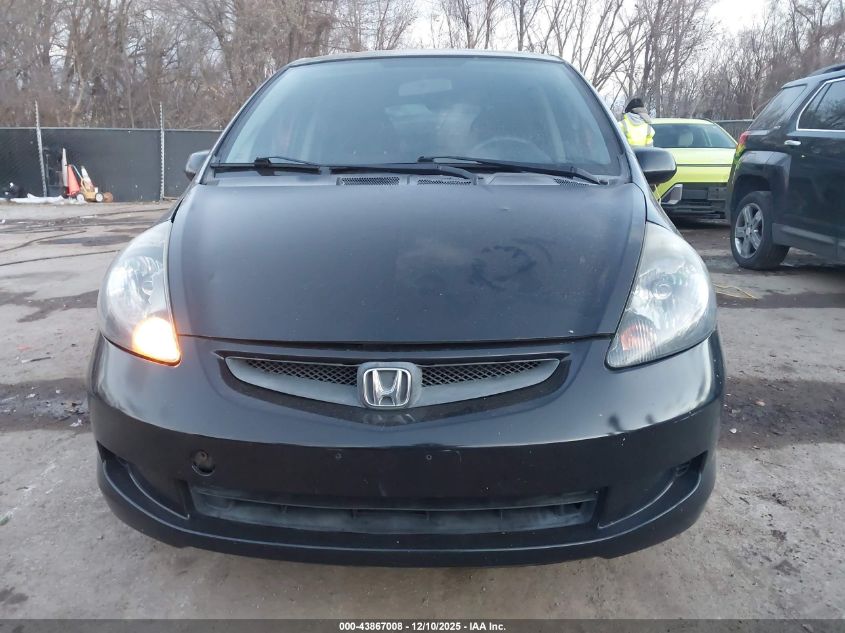 2007 Honda Fit Sport VIN: JHMGD37687S046400 Lot: 43867008