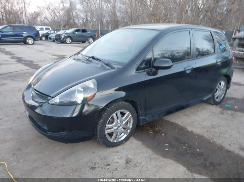 2007 Honda Fit Sport VIN: JHMGD37687S046400 Lot: 43867008