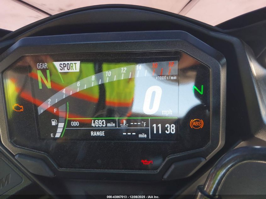 2025 Kawasaki Zx400 P VIN: ML5ZXCP12SDA31567 Lot: 43867013