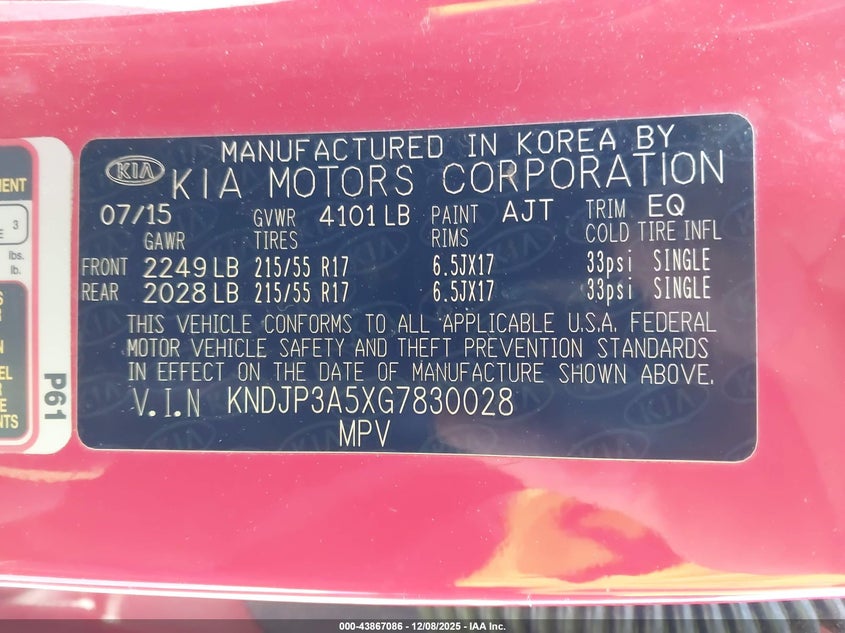 KNDJP3A5XG7830028 2016 KIA SOUL photo no. 9
